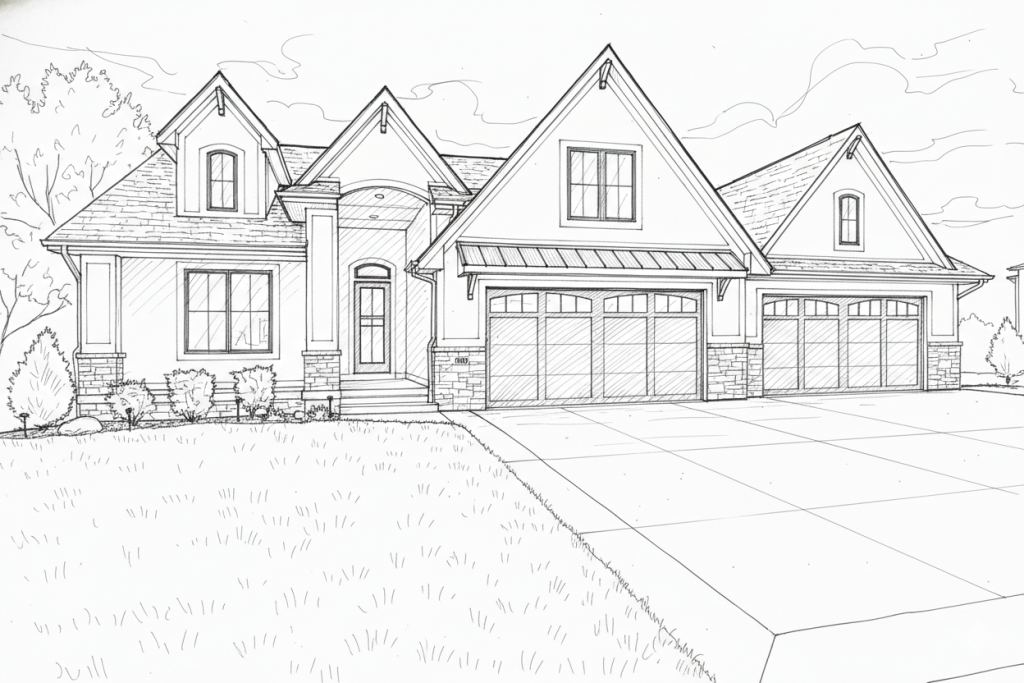 Custom home sketch